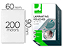 BOLSA DE PLASTIFICAR Q-CONNECT 90 X 60 MM 200 MICRONS CAIXA DE 100 UNIDADES
