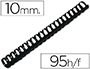 ESPIRAL Q-CONNECT REDONDA 10 MM PLASTICO PRETO CAPACIDADE 95 FOLHAS CAIXA DE 100 UNIDADES
