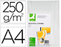 CAPA DE ENCADERNACAO Q-CONNECT CARTAO DIN A4 BRANCA BRILHANTE 250 GR CAIXA DE 100 UNIDADES