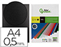 CAPA DE ENCADERNACAO LIDERPAPEL POLIPROPILENO DIN A4 0.5 MM PRETA PACK DE 100 UNIDADES