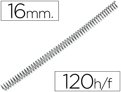 ESPIRAL Q-CONNECT METALICA 64 5:1 16MM 1,2MM CAIXA DE 100 UNIDADES