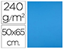 CARTOLINA LIDERPAPEL 50X65 CM 240 GR AZUL TURQUESA PACK DE 25 UNIDADES