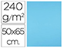 CARTOLINA LIDERPAPEL 50X65 CM 240 GR AZUL CELESTE PACK DE 25 UNIDADES