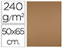 CARTOLINA LIDERPAPEL 50X65 CM 240 GR CASTANHO CLARO PACK DE 25 UNIDADES