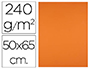 CARTOLINA LIDERPAPEL 50X65 CM 240 GR LARANJA PACK DE 25 UNIDADES