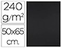 CARTOLINA LIDERPAPEL 50X65 CM 240 GR PRETO PACK DE 25 UNIDADES