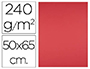 CARTOLINA LIDERPAPEL 50X65 CM 240 GR VERMELHO PACK DE 25 UNIDADES
