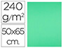 CARTOLINA LIDERPAPEL 50X65 CM 240 GR VERDE PISTACHO PACK DE 25 UNIDADES