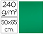 CARTOLINA LIDERPAPEL 50X65 CM 240 GR VERDE NATAL PACK DE 25 UNIDADES