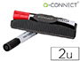 APAGADOR Q-CONNECT MAGNETICO COM MARCADOR VERMELHO E PRETO PARA QUADRO BRANCO