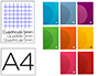 CADERNO AGRAFADO LIDERPAPEL 360 CAPA DE PLASTICO DIN A4 48 F 90 GR 5MM COM DUPLA MARGEM CORES SORTIDAS