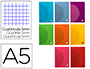 CADERNO AGRAFADO LIDERPAPEL 360 CAPA DE PLASTICO DIN A5 48 F 90 GR 5MM COM DUPLA MARGEM CORES SORTIDAS