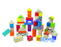 JOGO ANDREUTOYS CONSTRUCAO BLOCOS MADEIRA 50 PECAS 18X18 CM