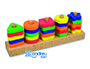 JOGO ANDREUTOYS MANIPULACAO 25 PECAS GEOMETRICAS + 12 MODELOS DUPLA FACE 32,8X19,2X7,1 CM