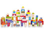 CONJUNTO ANDREUTOYS BLOCO DE MADEIRAS 100 PECAS 22,5X22 CM