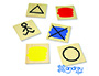 JOGO ANDREUTOYS BLOCOS LOGICOS ATRIBUTOS 20 PECAS 27X10X5 CM