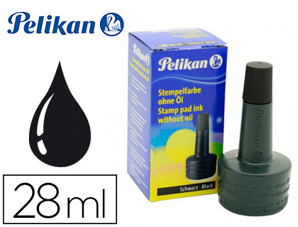 TINTA PARA CARIMBOS PELIKAN 4K FRASCOS 28 ML PRETO
