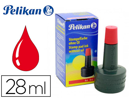 TINTA PARA CARIMBOS PELIKAN 4K FRASCOS 28 ML VERMELHO