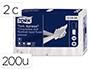 TOALHETES DE PAPEL 2 FOLHAS 21X32 CM PACK DE 200 UNIDADES PARA DISPENSADOR H2