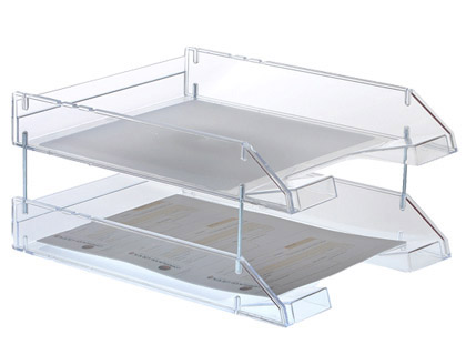 TABULEIRO DE SECRETARIA ARCHIVO 2000 PLASTICO TRANSPARENTE CRISTAL 340X260X60 MM
