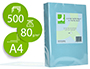 PAPEL DE COR Q-CONNECT DIN A4 80 GR AZUL EMBALAGEM DE 500 FOLHAS