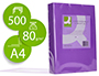 PAPEL DE COR Q-CONNECT DIN A4 80 GR LILAS EMBALAGEM DE 500 FOLHAS