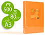 PAPEL DE COR Q-CONNECT DIN A3 80 GR LARANJA INTENSO EMBALAGEM DE 500 FOLHAS