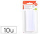 BARRA COLA TERMOFUSIVEL LIDERPAPEL 7 MM DIAMETRO X 100 MM COMPRIMENTO BLISTER DE 12 UNIDADES