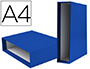 CAIXA PARA PASTA DE ARQUIVO DE ALAVANCA LIDERPAPEL DOCUMENTA DIN A4 LOMBADA 75 MM AZUL