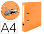 PASTA DE ARQUIVO DE ALAVANCA LIDERPAPEL DOCUMENTA PVC DIN A4 LOMBADA 52 MM LARANJA