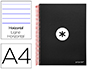 CADERNO ESPIRAL DIN A4 ANTARTIK CAPA FORRADA 120 F 100 GR PAUTADO 5 BANDAS DE CORES 4 FUROS COR PRETO