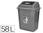CONTENTOR DE LIXO INDUSTRIAL Q-CONNECT COM TAMPA DE EMPURRAR 58 L 470X330X760 MM