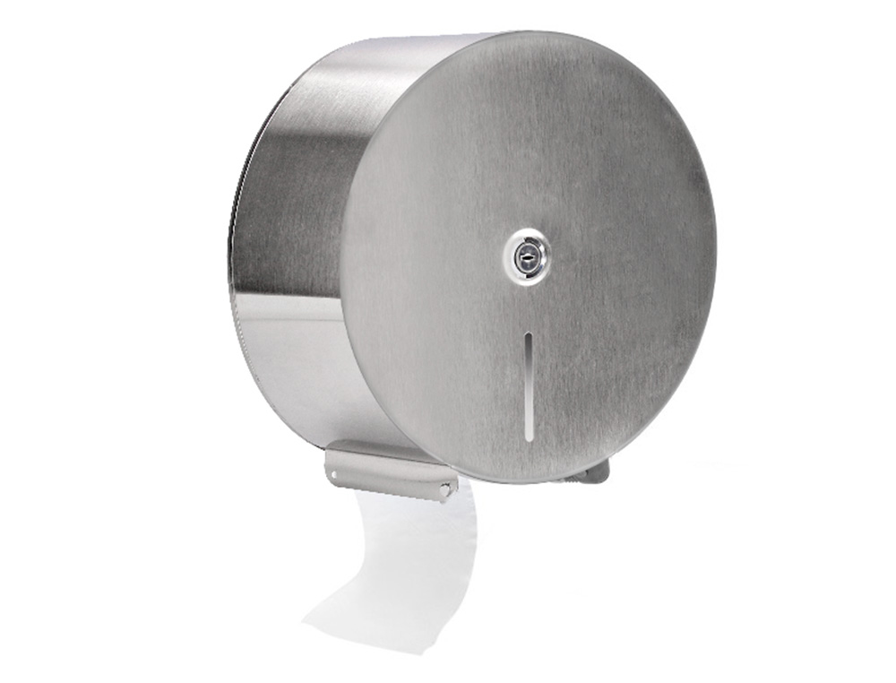 DISPENSADOR Q-CONNECT DE PAPEL HIGIENICO JUMBO ACO INOXIDAVEL 115X254X265 MM