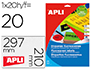 ETIQUETA ADESIVA APLI 02881 210X297 MM PARA FOTOCOPIADORA LASER CAIXA COM 20 FOLHAS DIN A4 VERDE