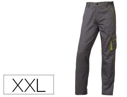 CALAS DELTAPLUS COM CINTURA AJUSTAVEL E 5 BOLSOS COR CINZA - VERDE TAMANHO XXL