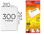 BOLSA DE PLASTIFICAR MANUAL 3L OFFICE A FRIO 300 MC DIN A4 COM DORSO ADESIVO PACK 10 UNIDADES