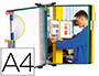 PORTA CATALOGO PAREDE METALICO TARIFOLD COM 10 BOLSAS DIN A4 EM CORES SORTIDAS