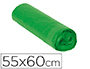SACO DE LIXO DOMESTICO VERDE COM AUTO FECHO 55 X 60 CM ROLO DE 15 BOLSAS