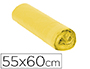 SACO DE LIXO DOMESTICO AMARELO COM AUTO FECHO 55 X 60 CM ROLO DE 15 BOLSAS