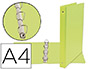 PASTA LIDERPAPEL CARTAO FORRADO PVC DIN A4 4 ANEIS 25 MM MISTOS VERDE