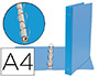 PASTA LIDERPAPEL CARTAO FORRADO PVC DIN A4 4 ANEIS 25 MM MISTOS AZUL
