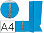 PASTA LIDERPAPEL CARTAO FORRADO PVC DIN A4 4 ANEIS 40 MM MISTOS AZUL