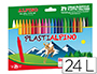 LAPIS CERA PLASTIALPINO CAIXA DE 24 CORES