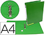 PASTA DE ARQUIVO LIDERPAPEL COLOR SYSTEM CARTAO FORRADO DIN A4 2 ANEIS 25 MM MISTOS COM OCULO E PORTA ETIQUETAS VERDE