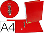 PASTA DE ARQUIVO LIDERPAPEL COLOR SYSTEM CARTAO FORRADO DIN A4 2 ANEIS 25 MM MISTOS COM OCULO E PORTA ETIQUETAS VERMELHA
