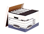 CAIXA PARA ARQUIVO MORTO FELLOWES EM CARTAO RECICLADO CAPACIDADE 4 CAIXAS DE ARQUIVO FORMATO FOLIO 387X294X445 MM COR BR