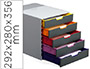 BLOCO CLASSIFICADOR DE SECRETARIA DURABLE VARICOR EMPILHAVEIS 5 GAVETAS PLASTICO 292X280X356 MM
