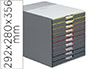 BLOCO CLASSIFICADOR DE SECRETARIA DURABLE VARICOR EMPILHAVEIS 10 GAVETAS PLASTICO 292X280X356 MM