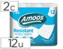 PAPEL HIGIENICO AMOOS 2 FOLHAS 100 MM DIAMETRO X 87 MM ALTURA PACK DE 12 ROLOS