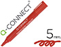 MARCADOR Q-CONNECT PERMANENTE VERMELHO PONTA BISELADA 5.0 MM